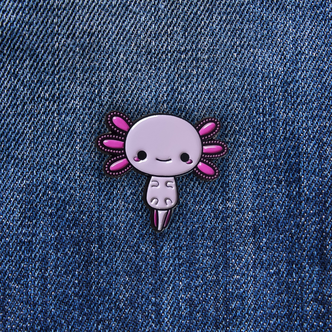 Pins AXOLOTL sur un jean