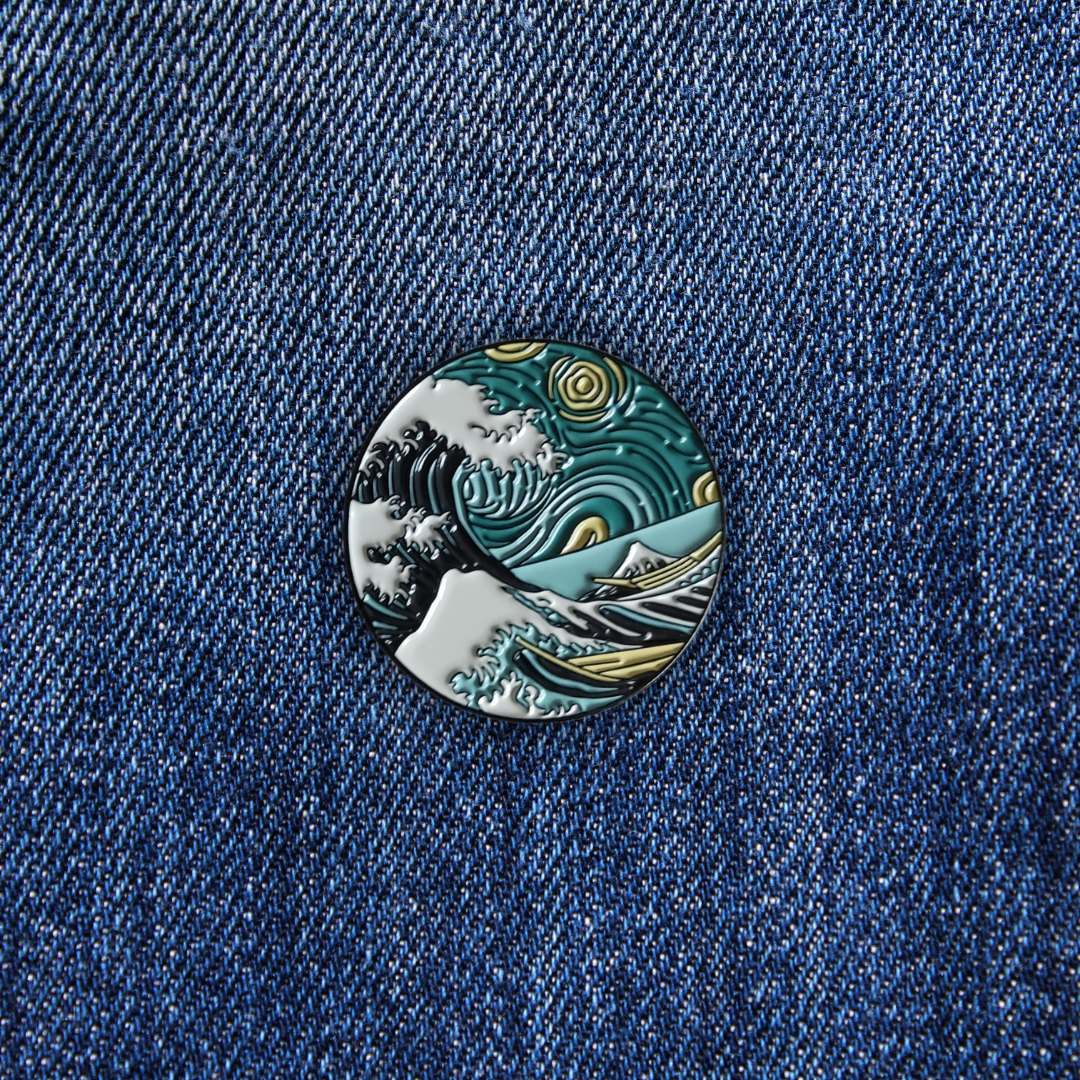 Pins Océan Van Gogh sur un jean