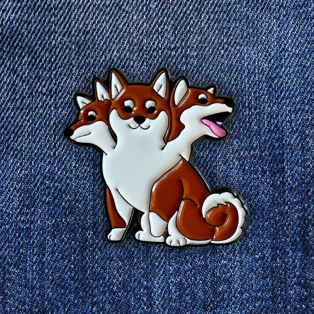 Pins Shiba Inu sur un jean