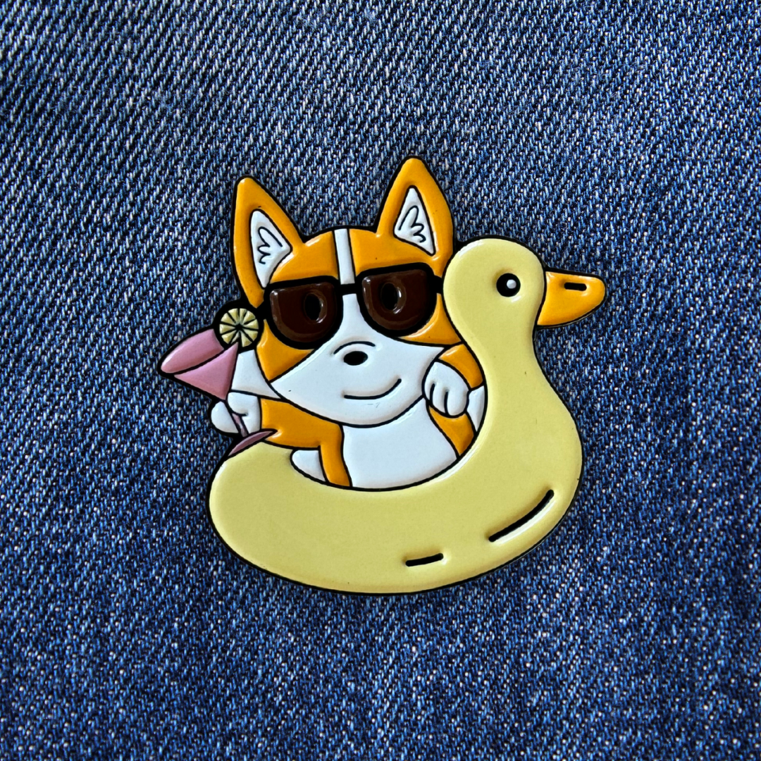 Pins Shiba Inu Cool sur un jean