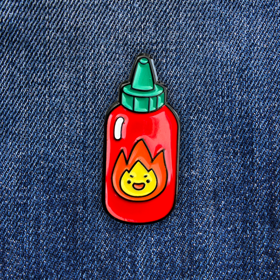 Pins Hot Sauce sur un jean