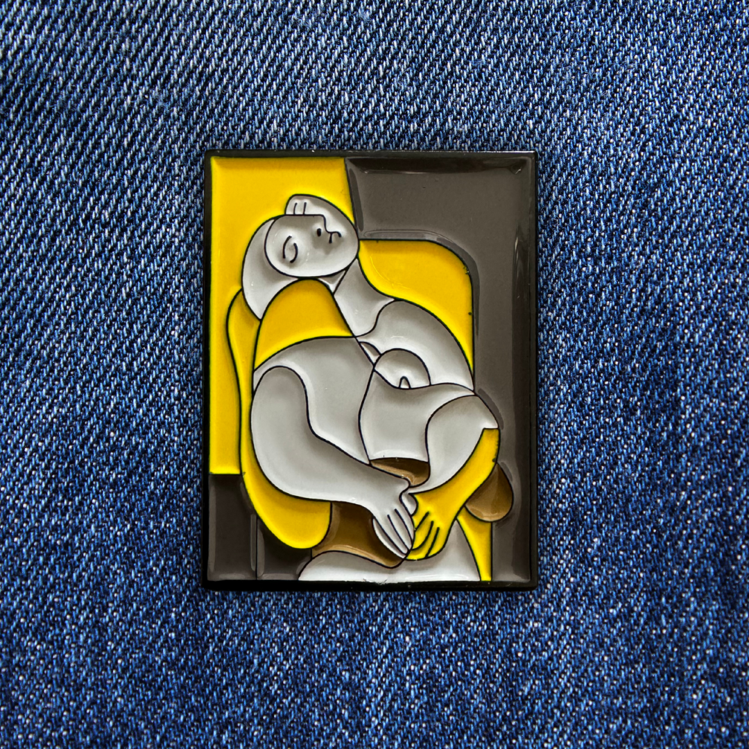 Pins Art Déco Picasso sur un jean